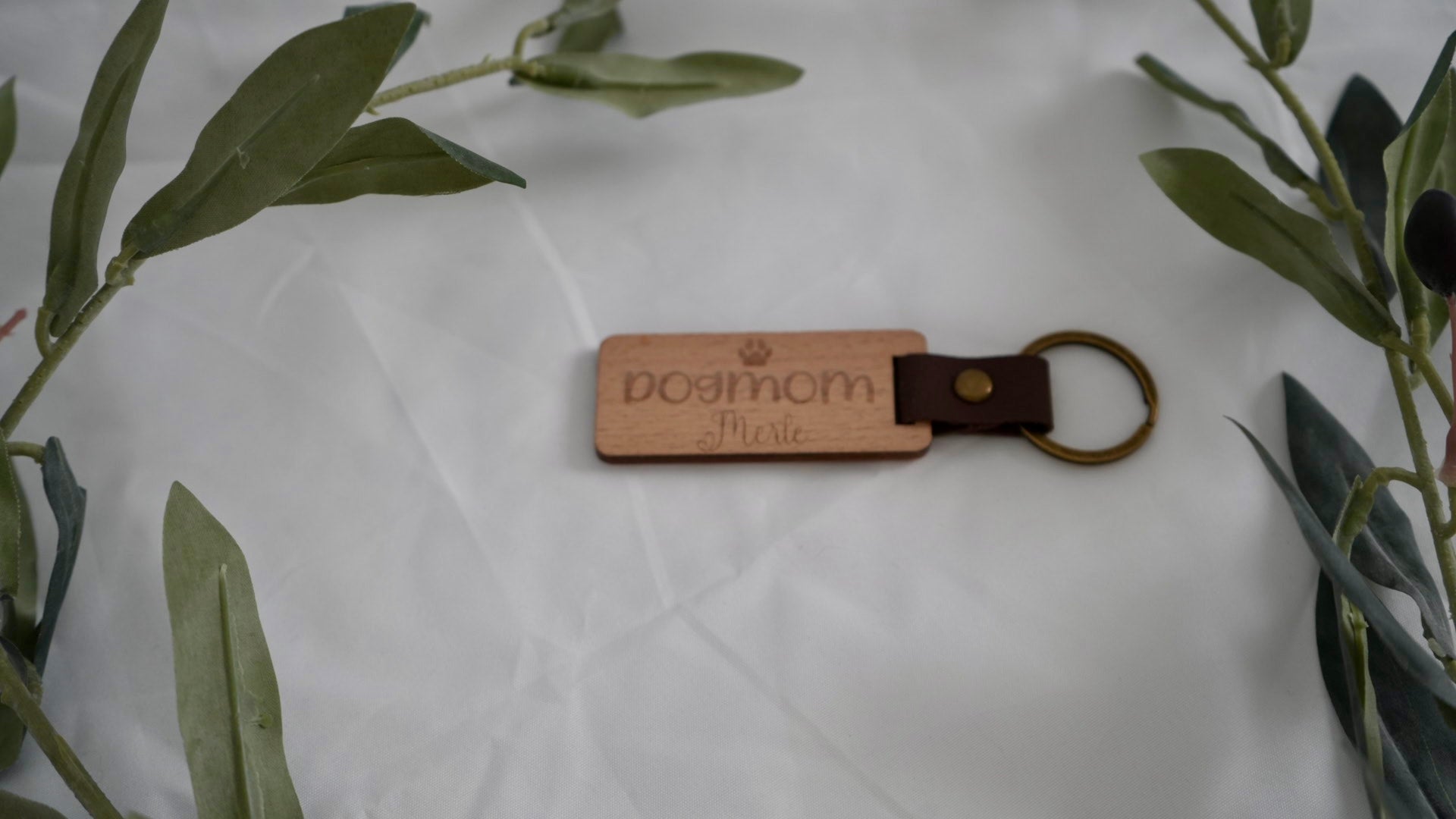 Personalisierter Holz-Schlüsselanhänger - Fietes-Pawluxe