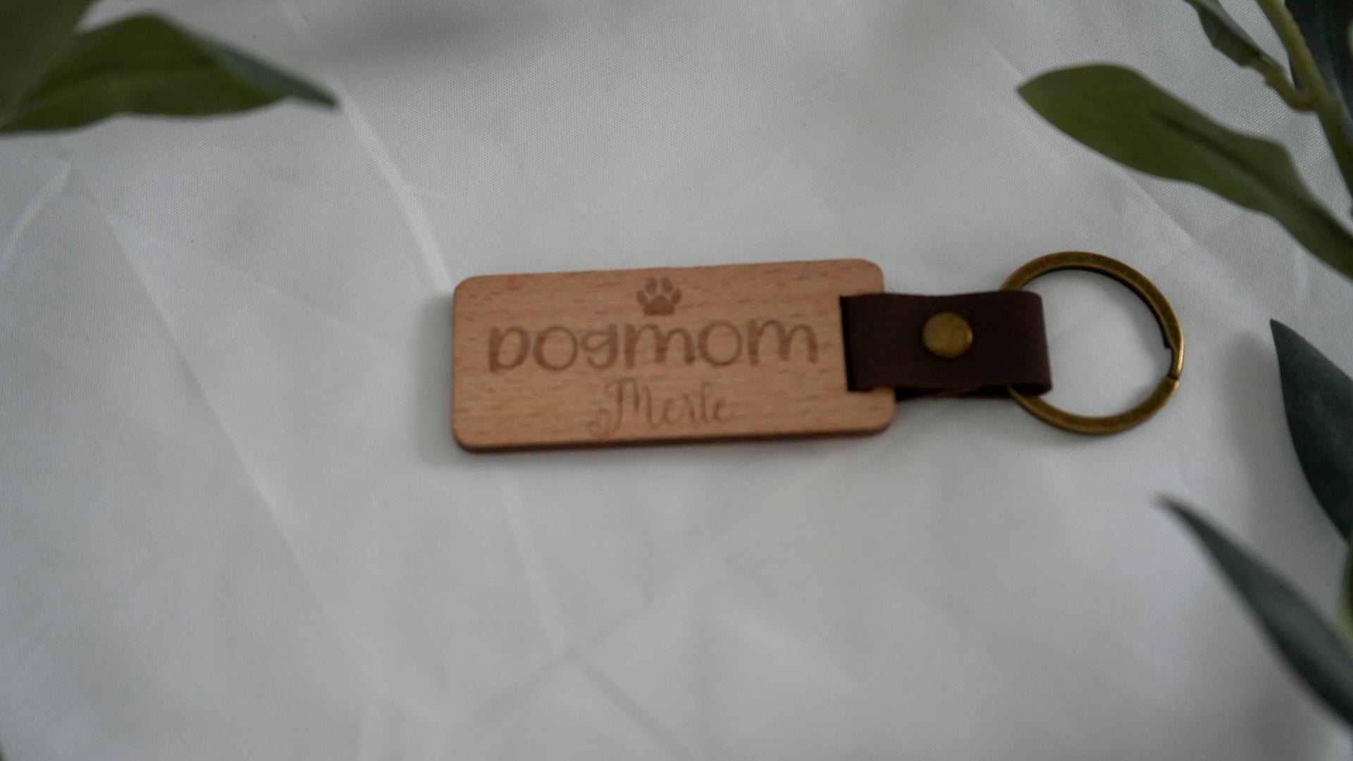 Personalisierter Holz-Schlüsselanhänger - Fietes-Pawluxe