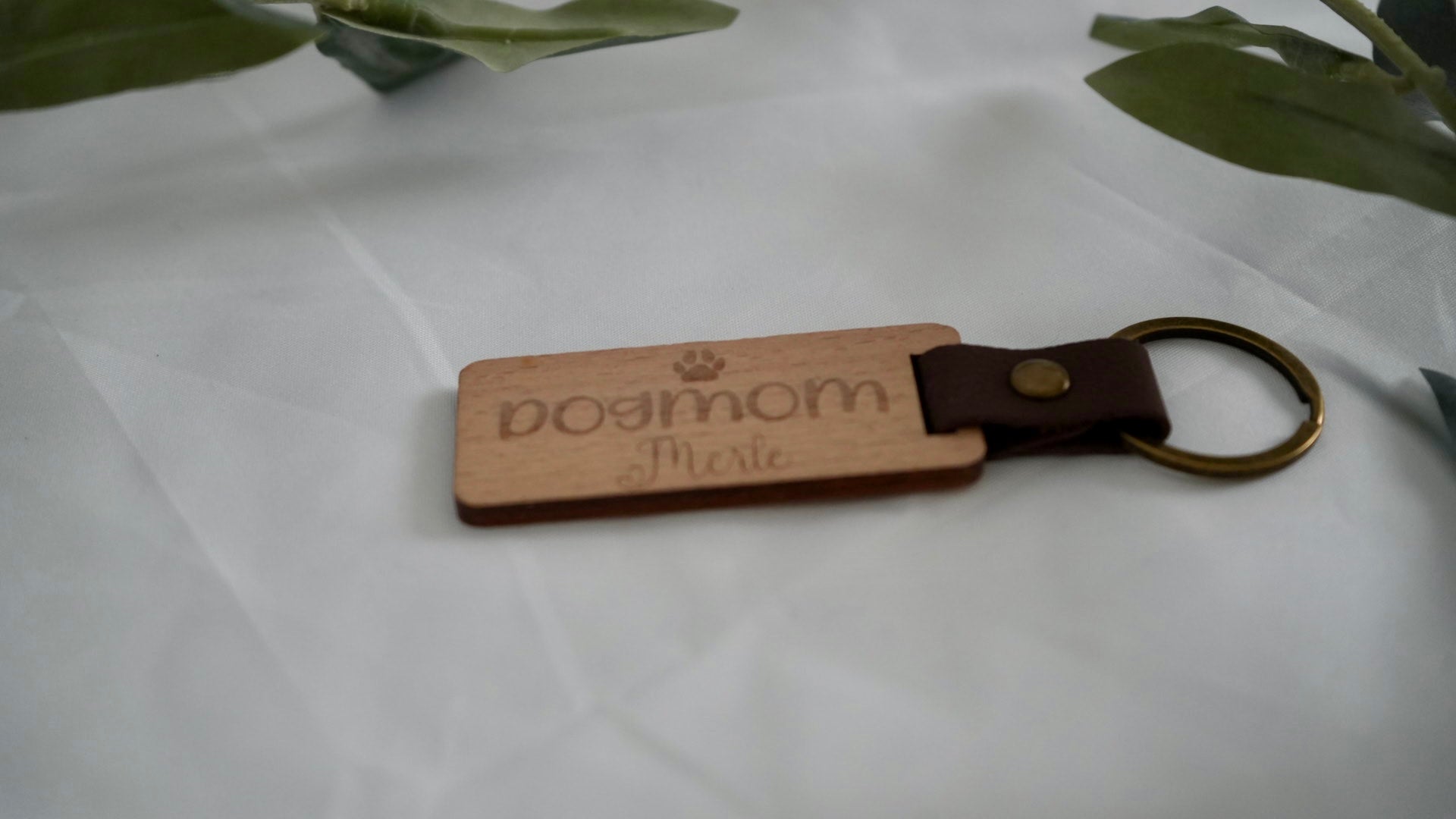 Personalisierter Holz-Schlüsselanhänger - Fietes-Pawluxe