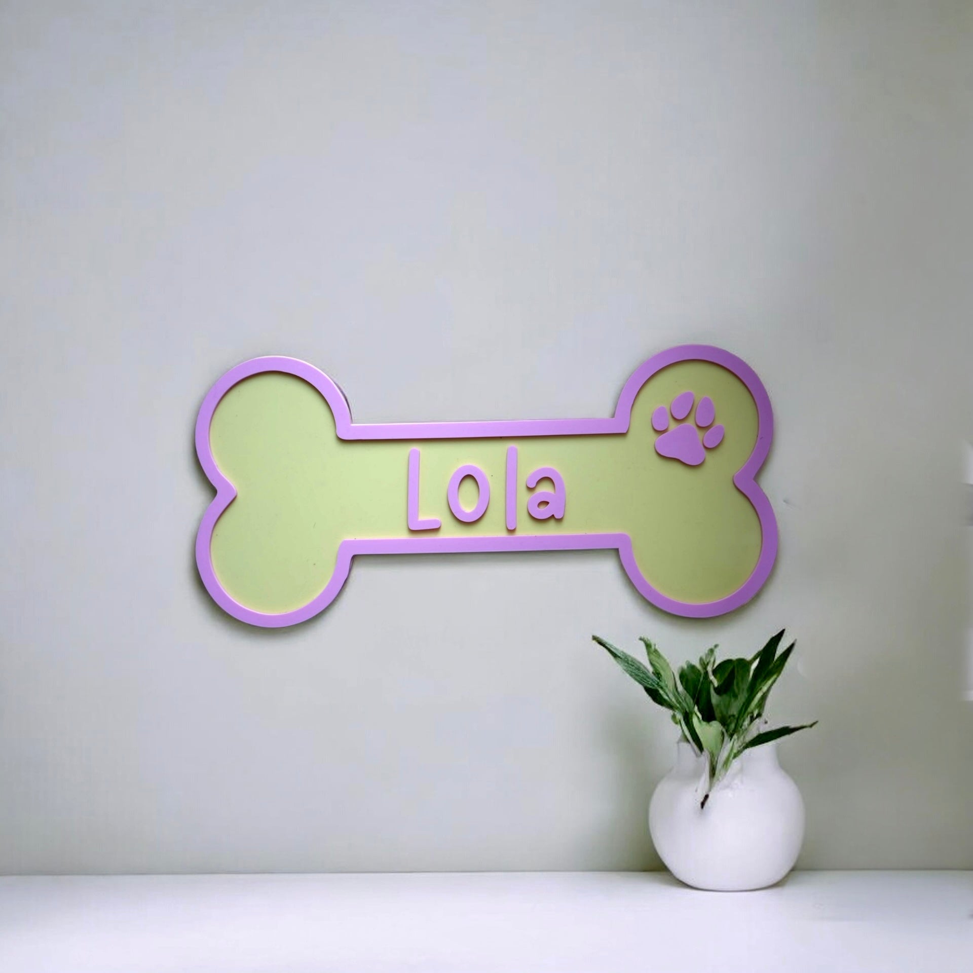 Personalisiertes Knochenschild - Fietes-Pawluxe