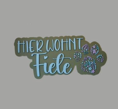 Willkommensschild - Personalisiert - LieblingsHaustier