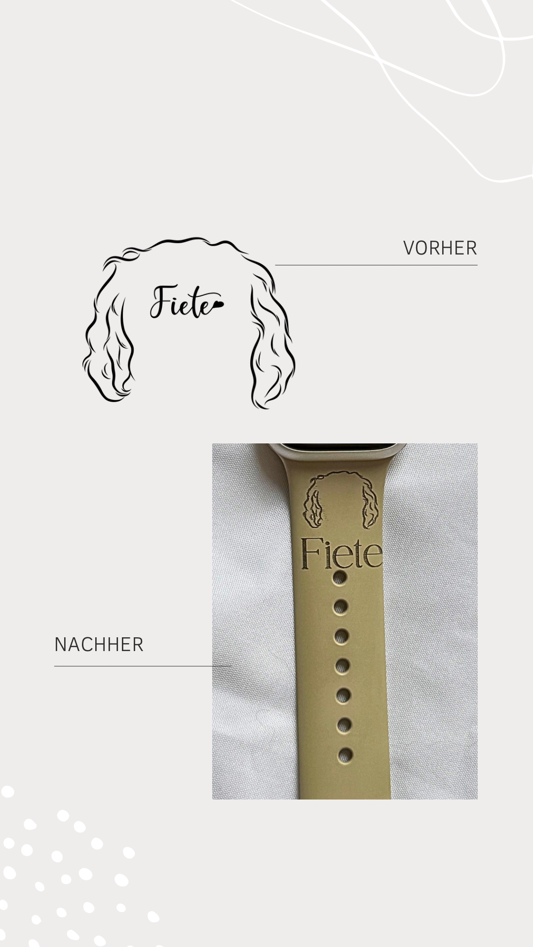 Personalisiertes Apple Watch Armband - Fietes-Pawluxe